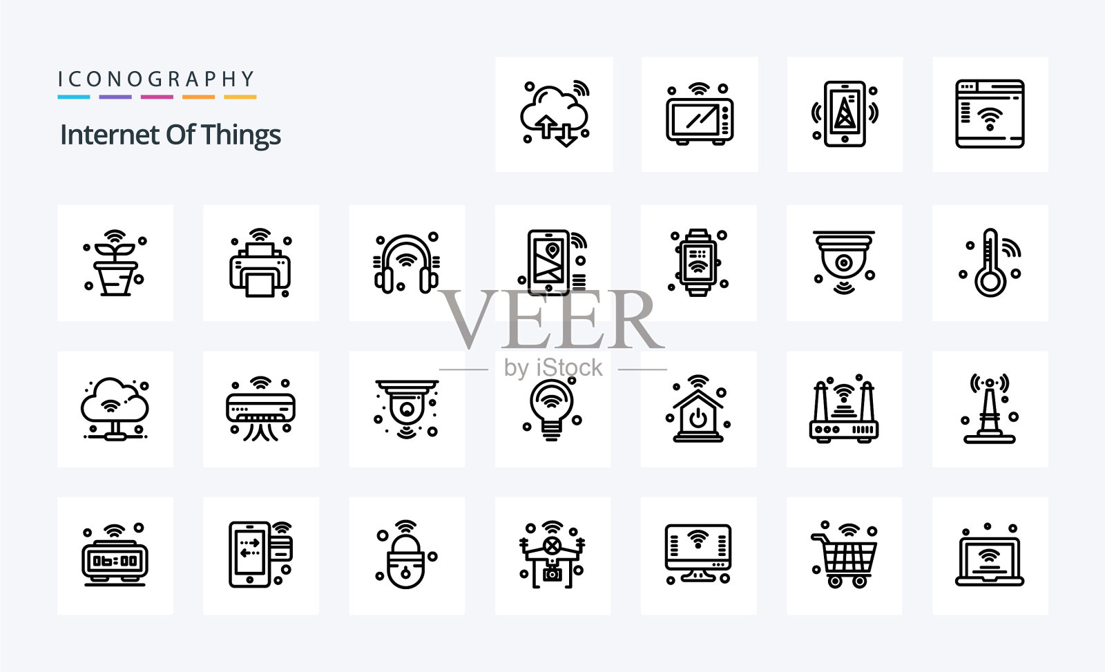 25物联网线图标包图标素材