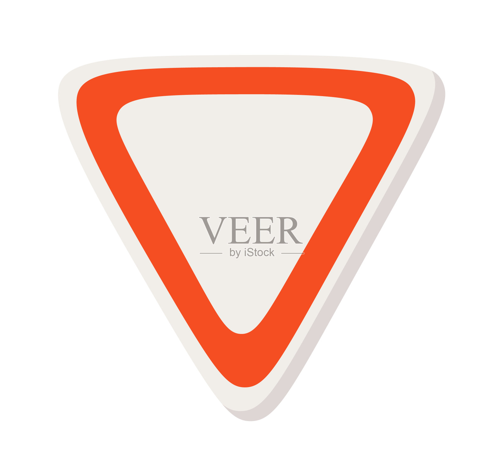 路牌平面图标优先符号让行插画图片素材