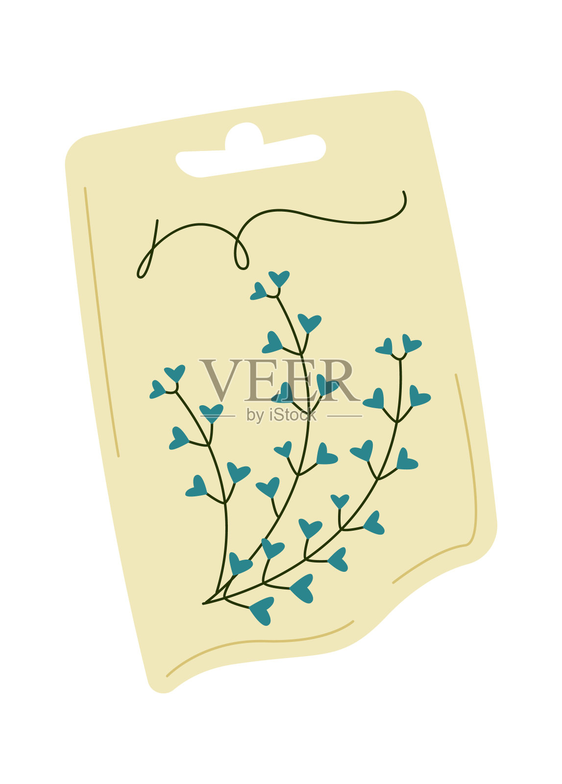 种子在塑料包装扁平icon农业插画图片素材