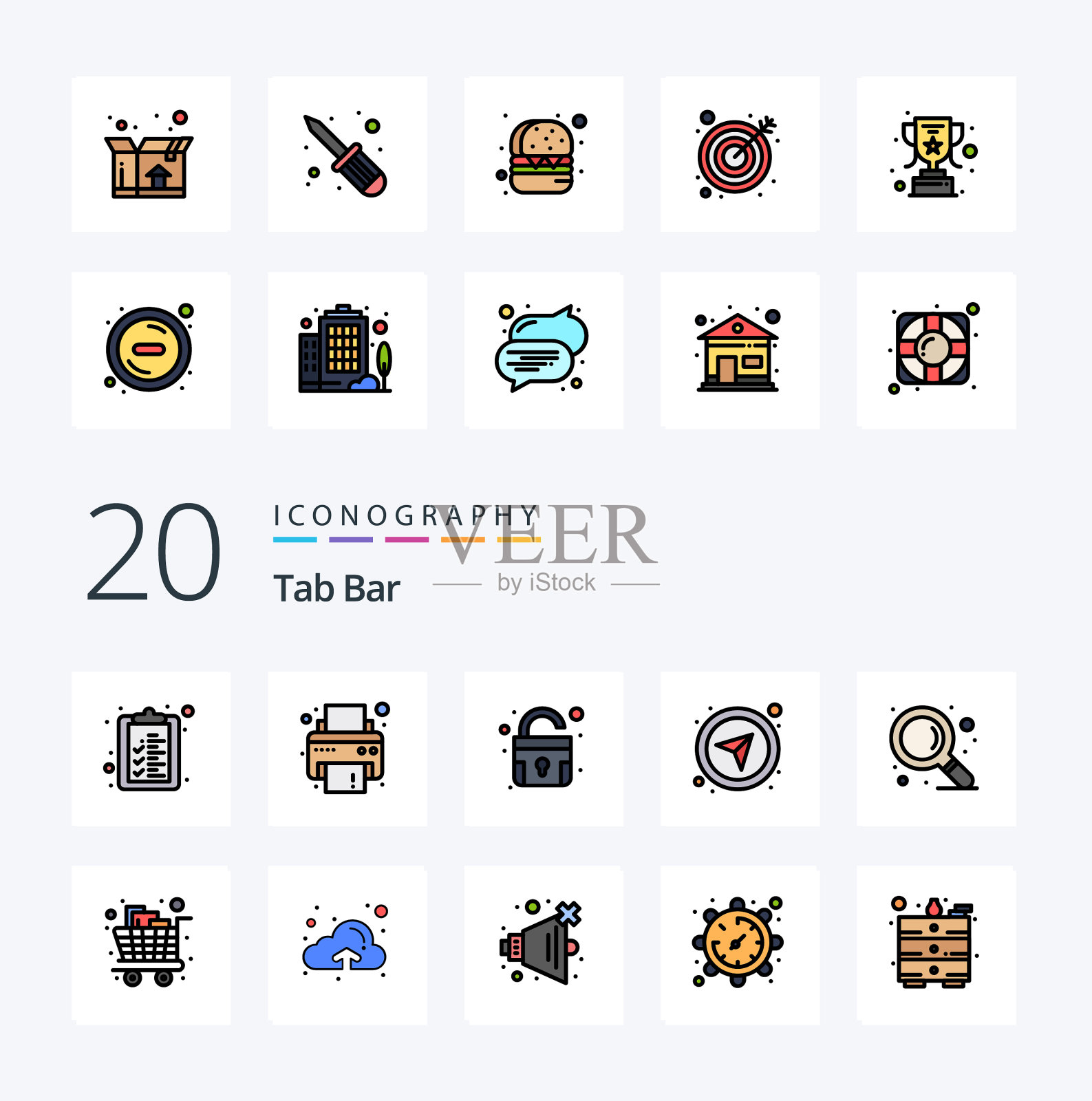20 .标签栏行填色图标包如满图标素材