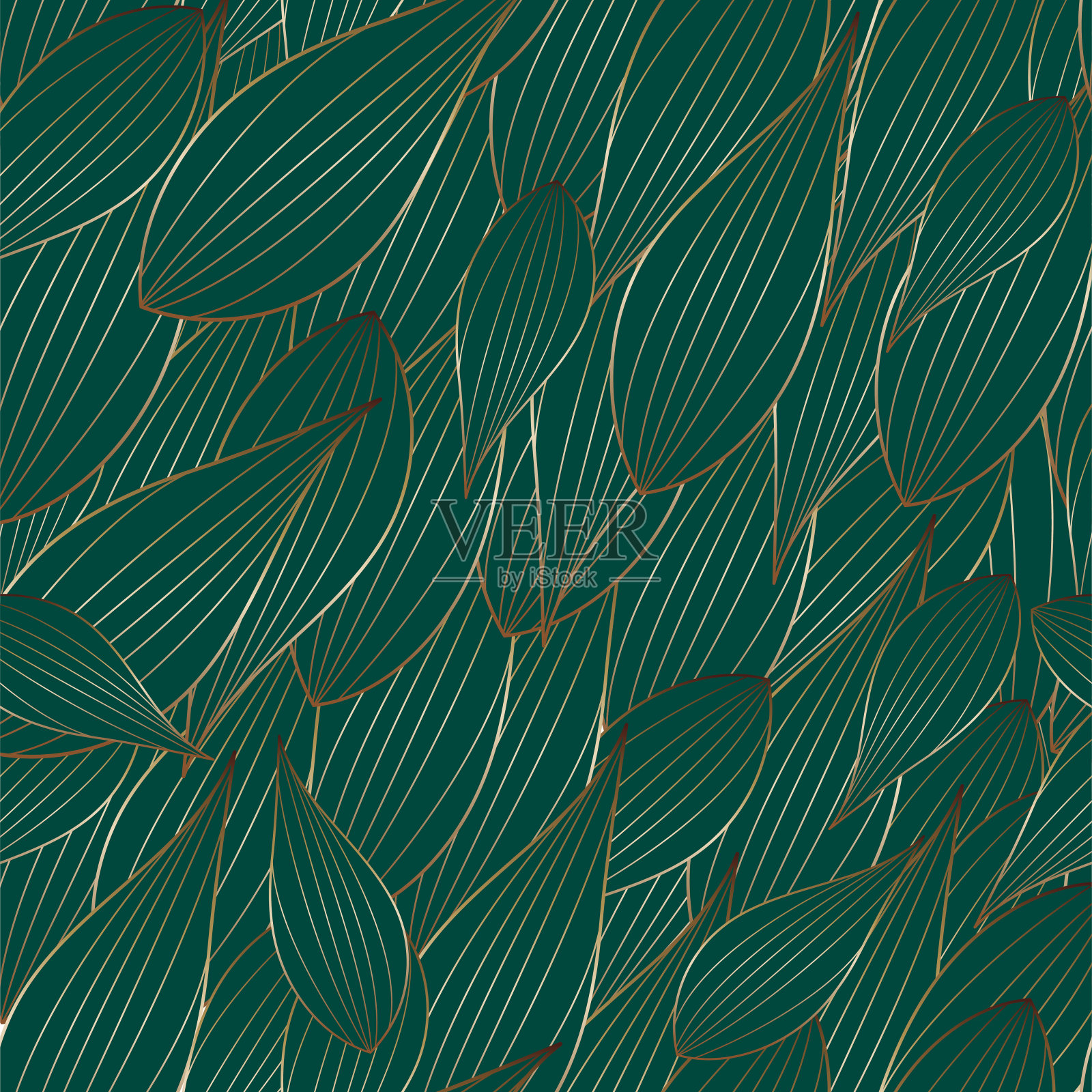 叶子无缝图案插画图片素材