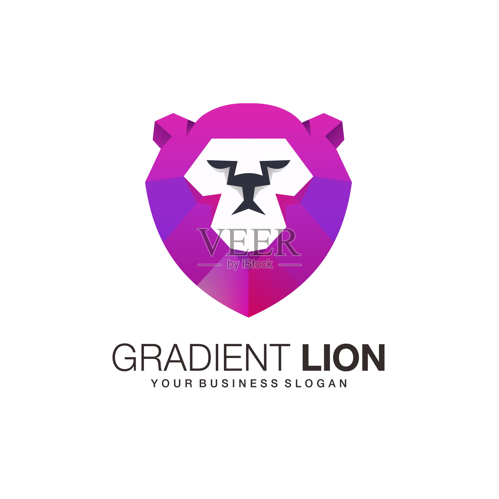 梯度狮子设计插图矢量插画图片素材