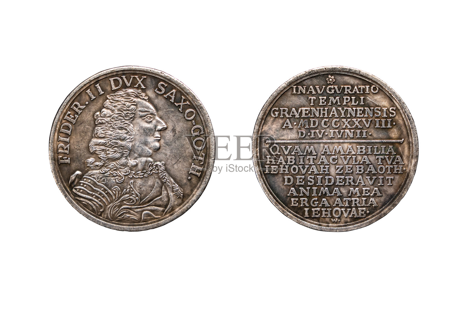 德国历史上中世纪的古钱币照片摄影图片