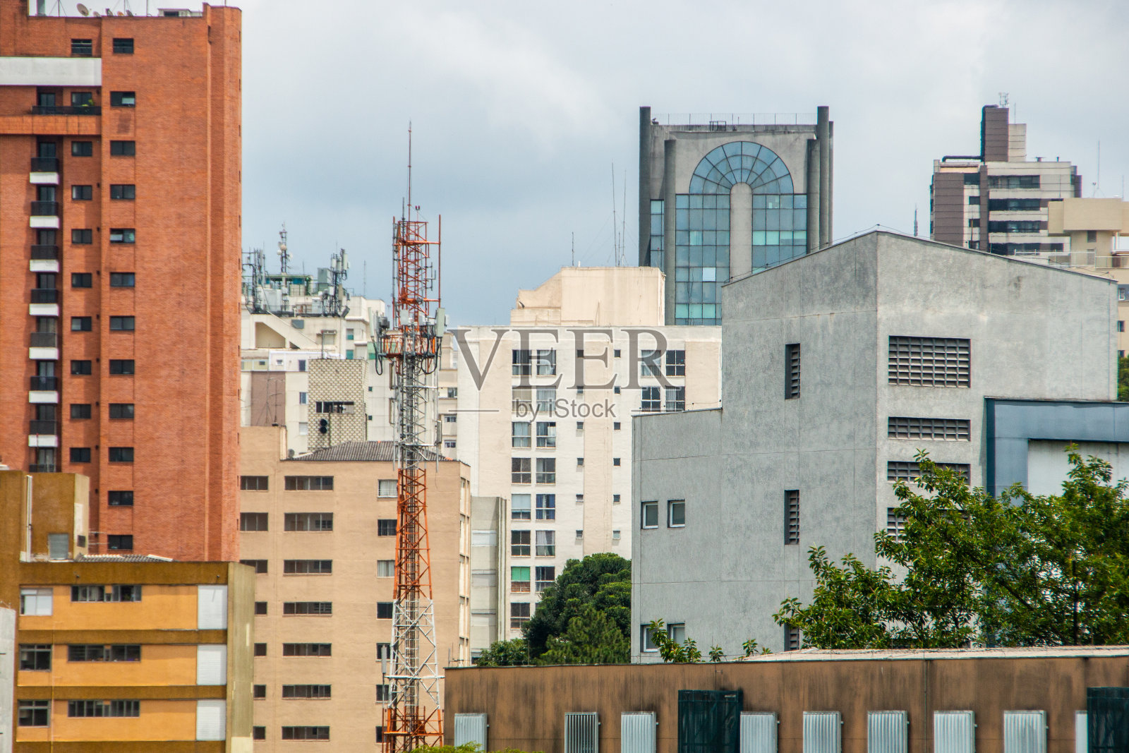 巴西圣保罗中心的建筑。照片摄影图片