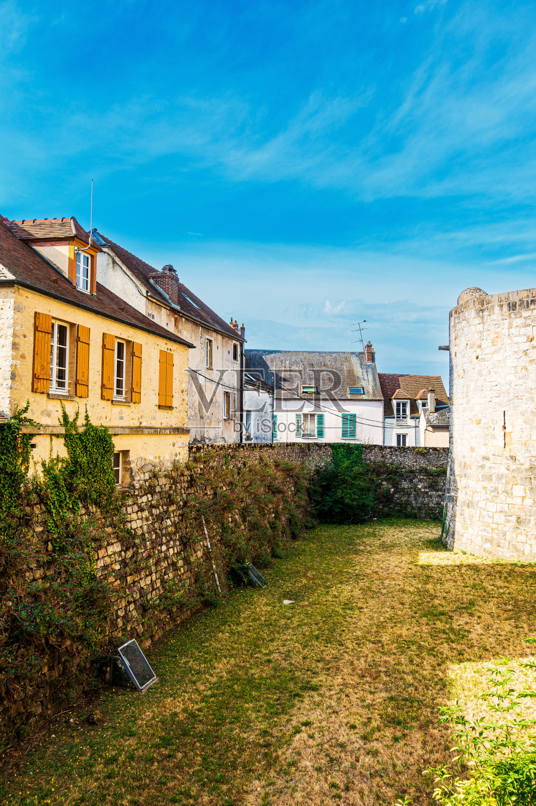 法国杜尔丹老村庄的街景照片摄影图片