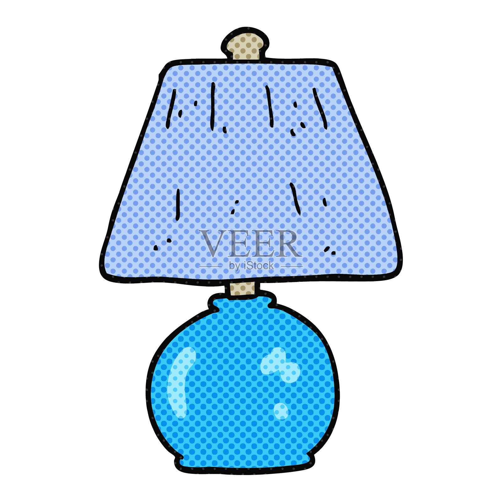 手绘卡通灯插画图片素材