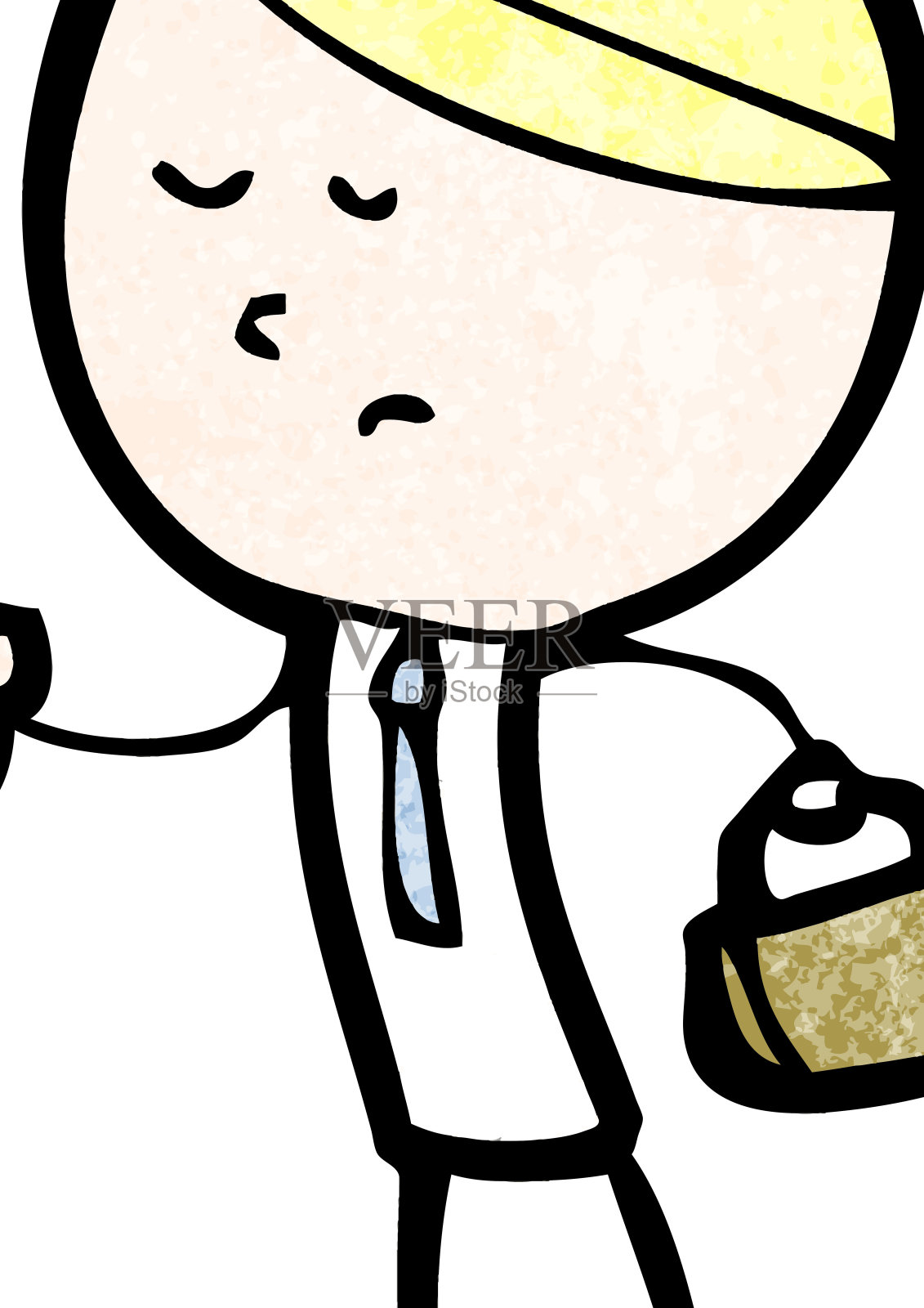 卡通懂事上班族插画图片素材