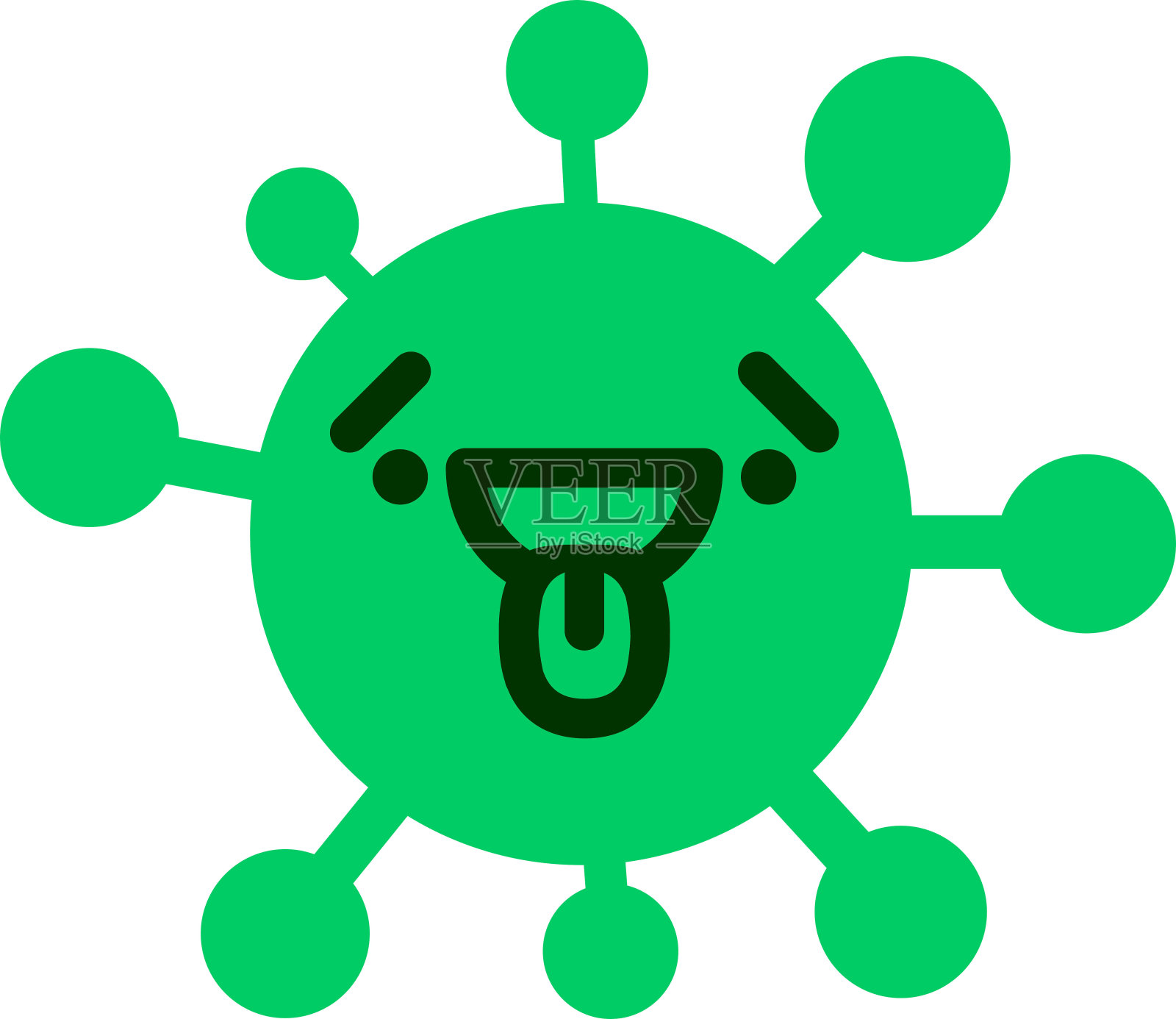 笑得尴尬的脸插画图片素材