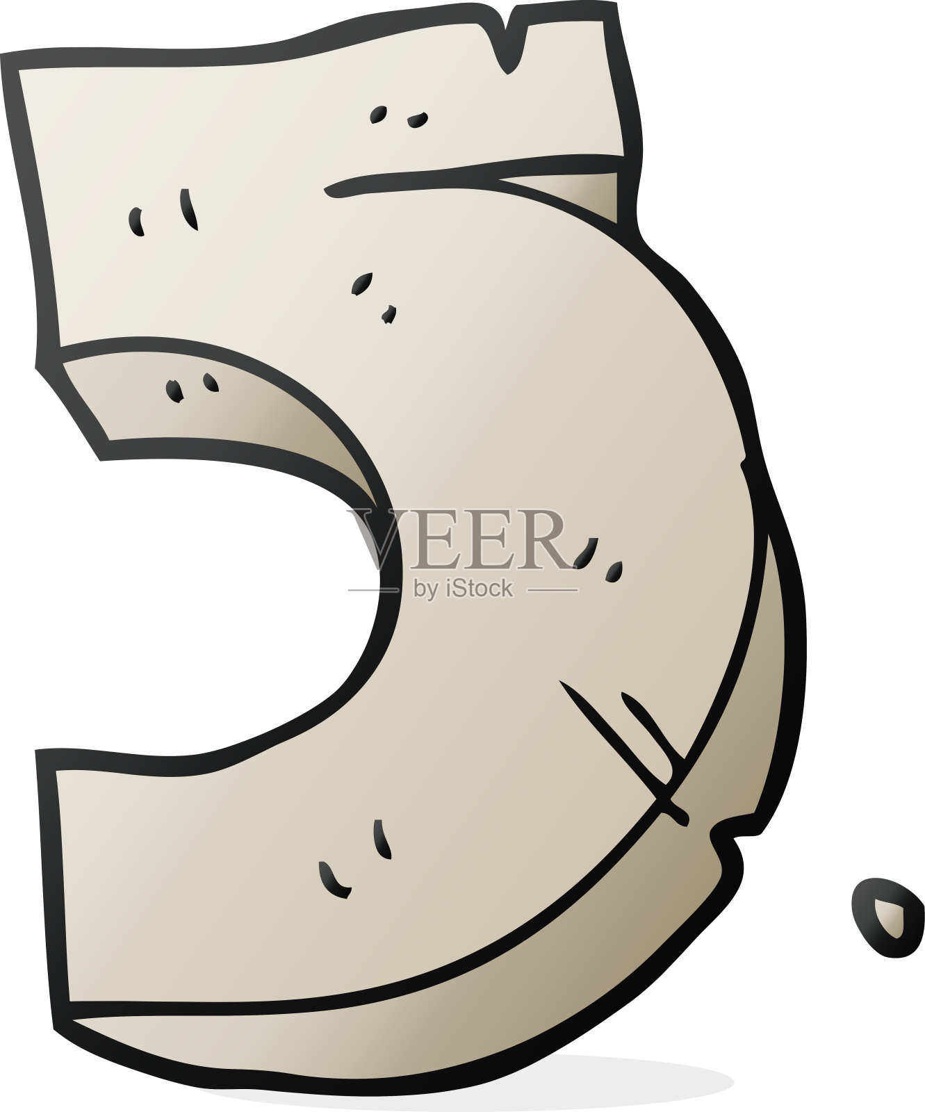 手绘卡通石五号插画图片素材