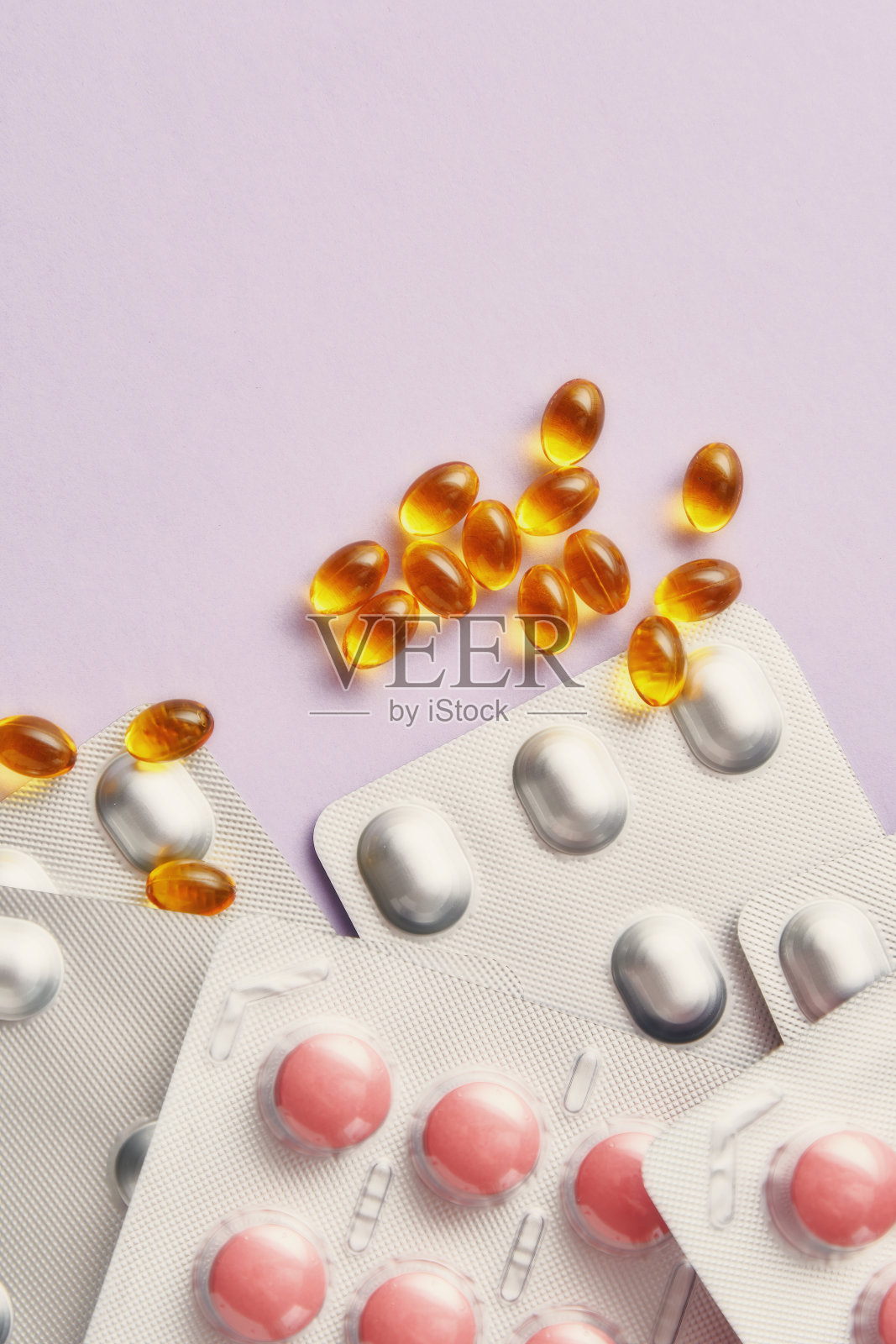 横幅与药物药丸包装照片摄影图片