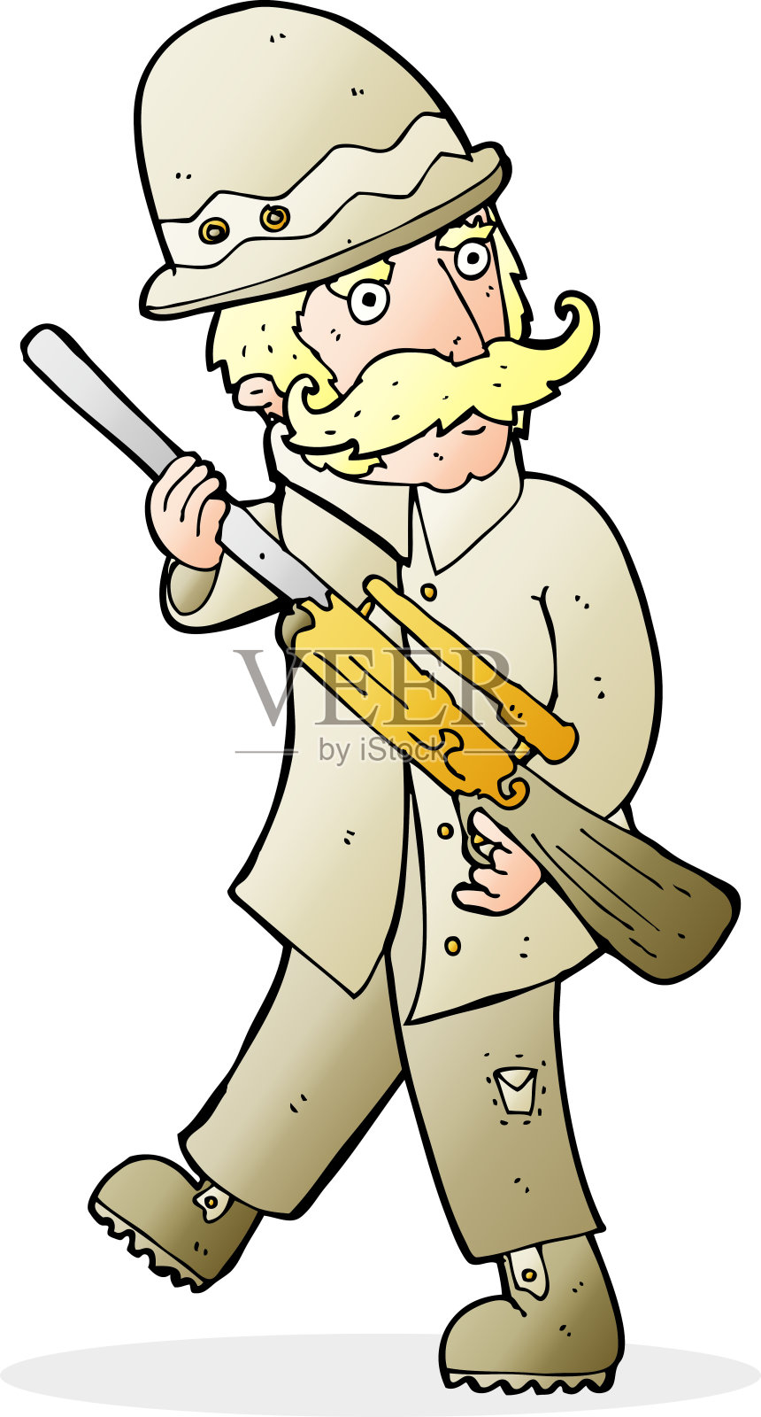 卡通大游戏猎人插画图片素材