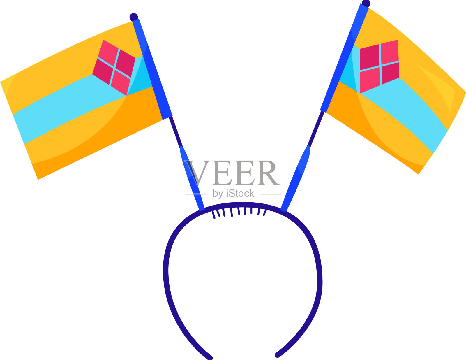 球迷旗帽构图设计元素图片