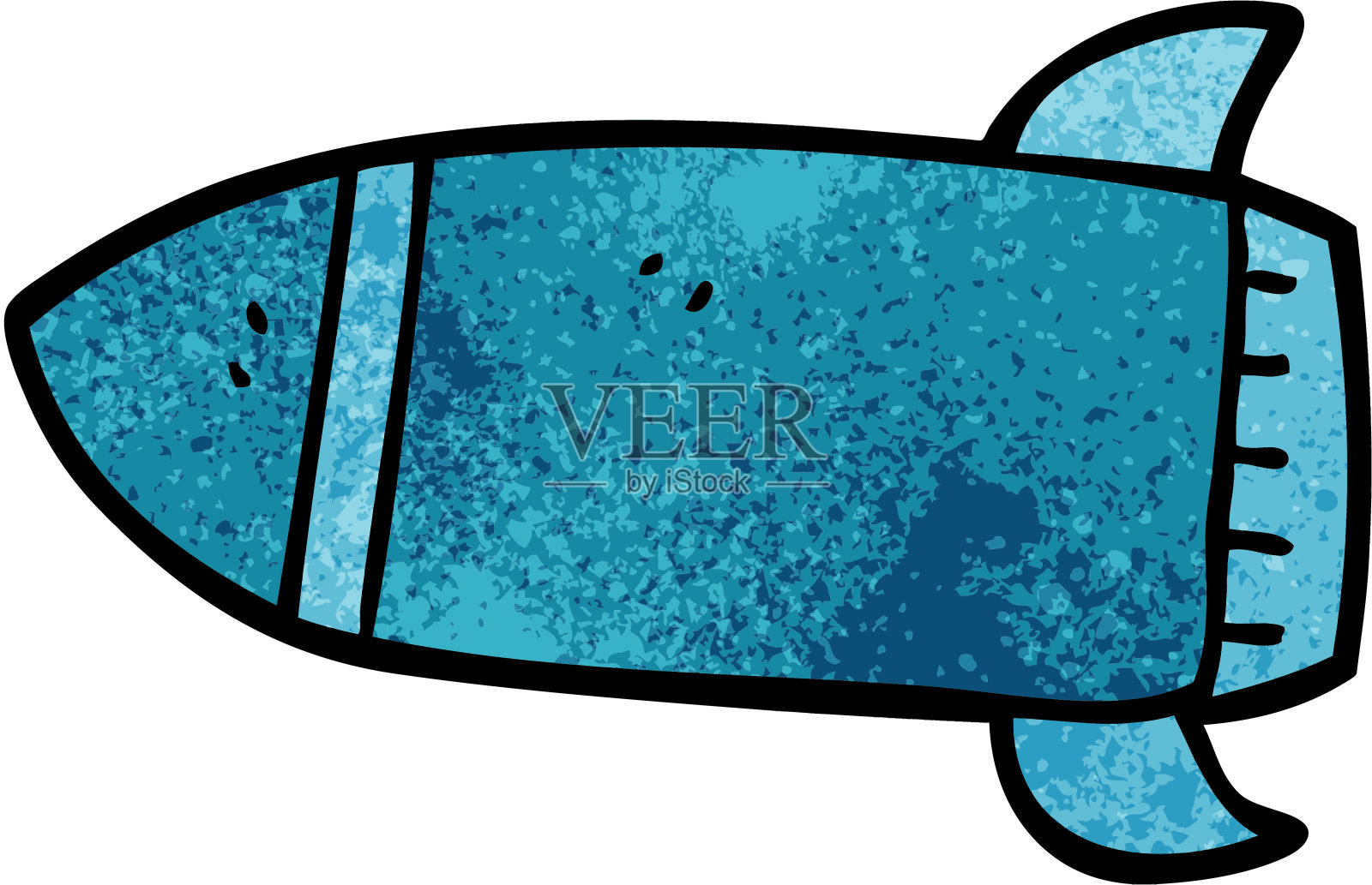 卡通涂鸦火箭插画图片素材