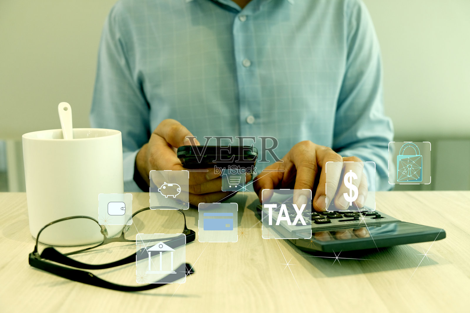 网上税务概念照片摄影图片