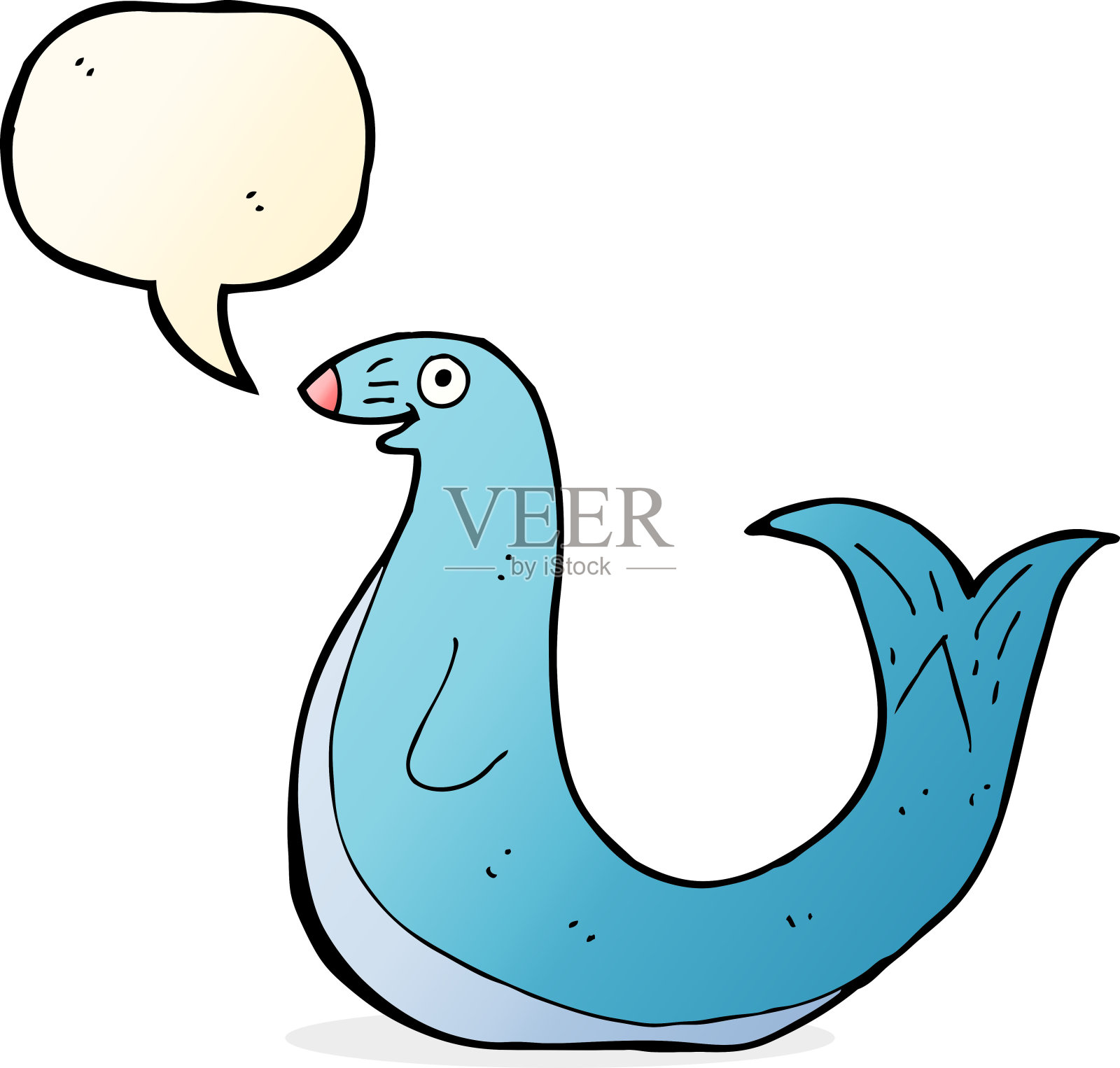 卡通快乐印章带有语音泡泡插画图片素材