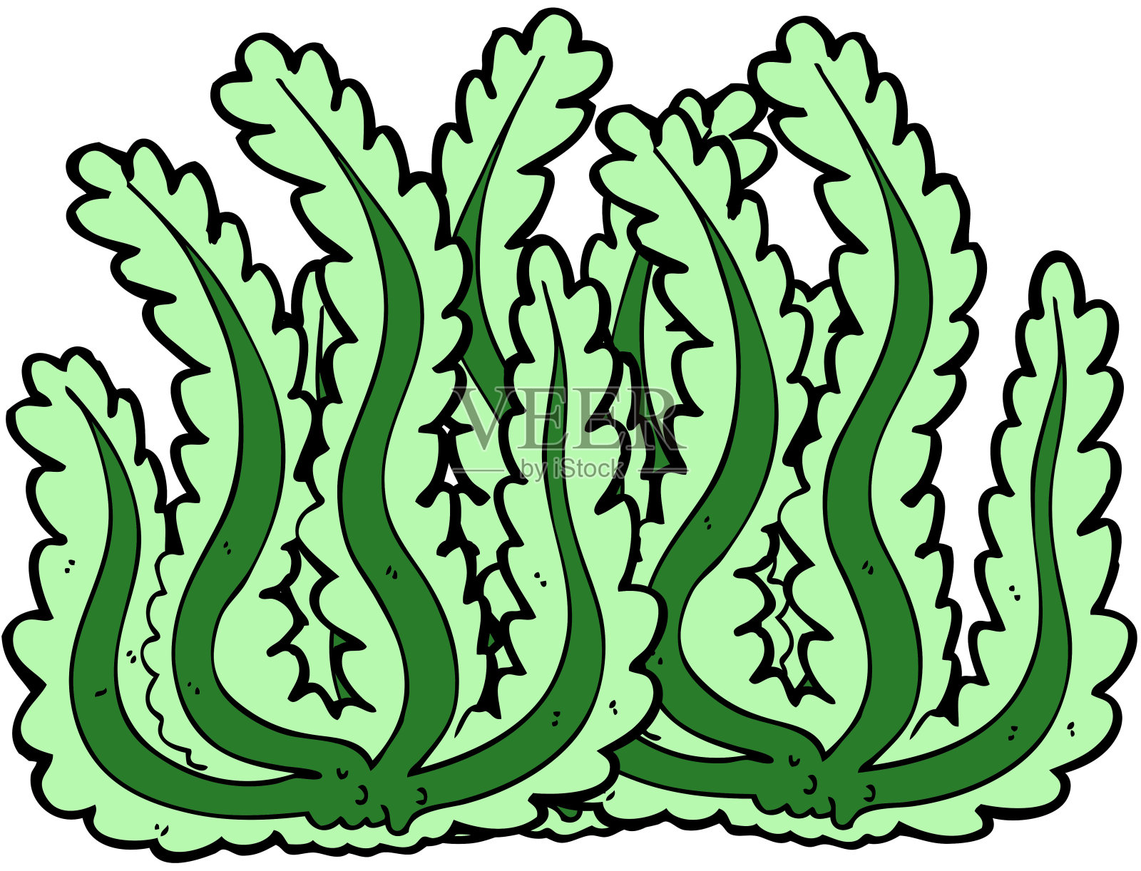 卡通海藻插画图片素材