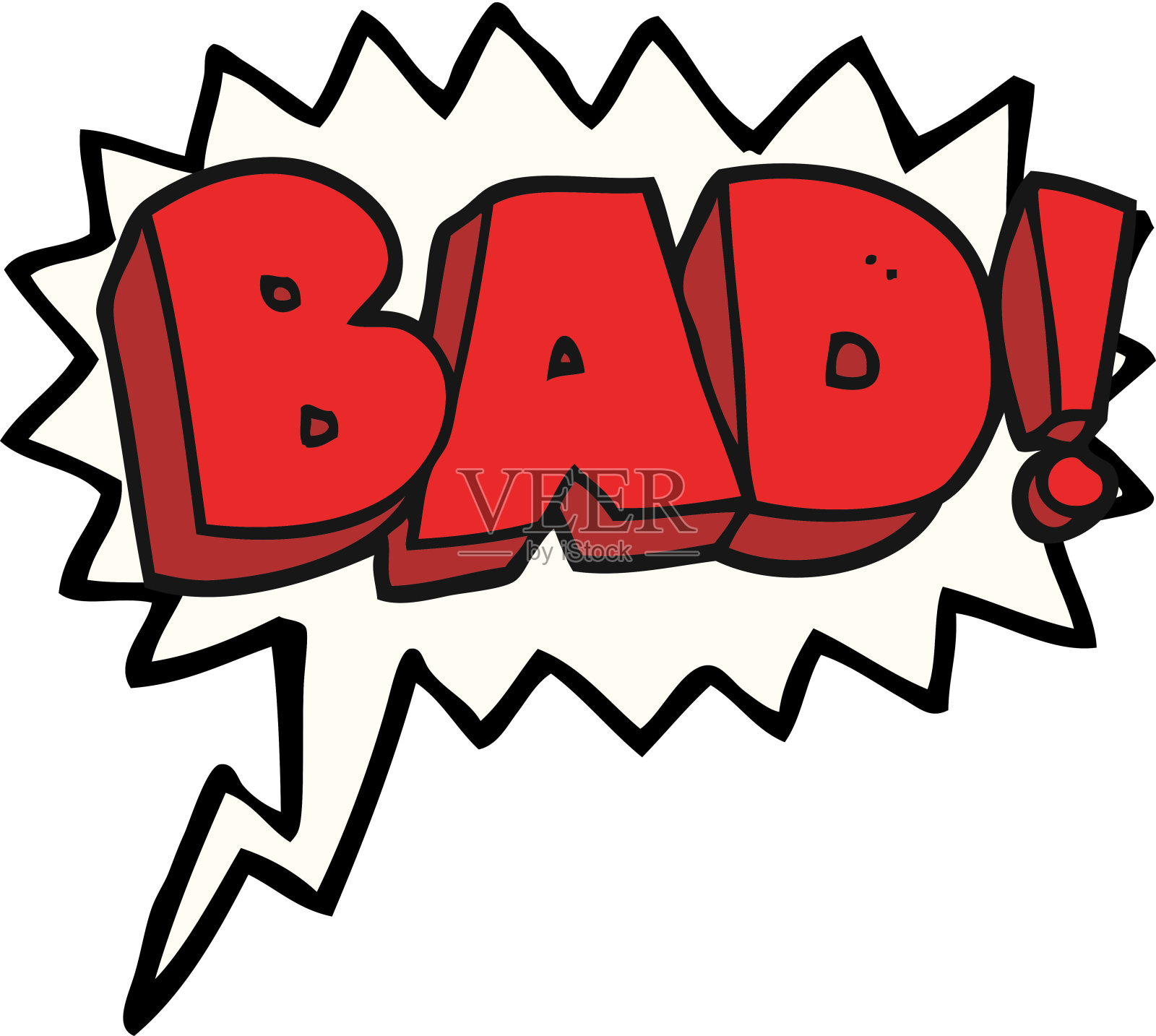 手绘语音泡泡卡通不良符号插画图片素材