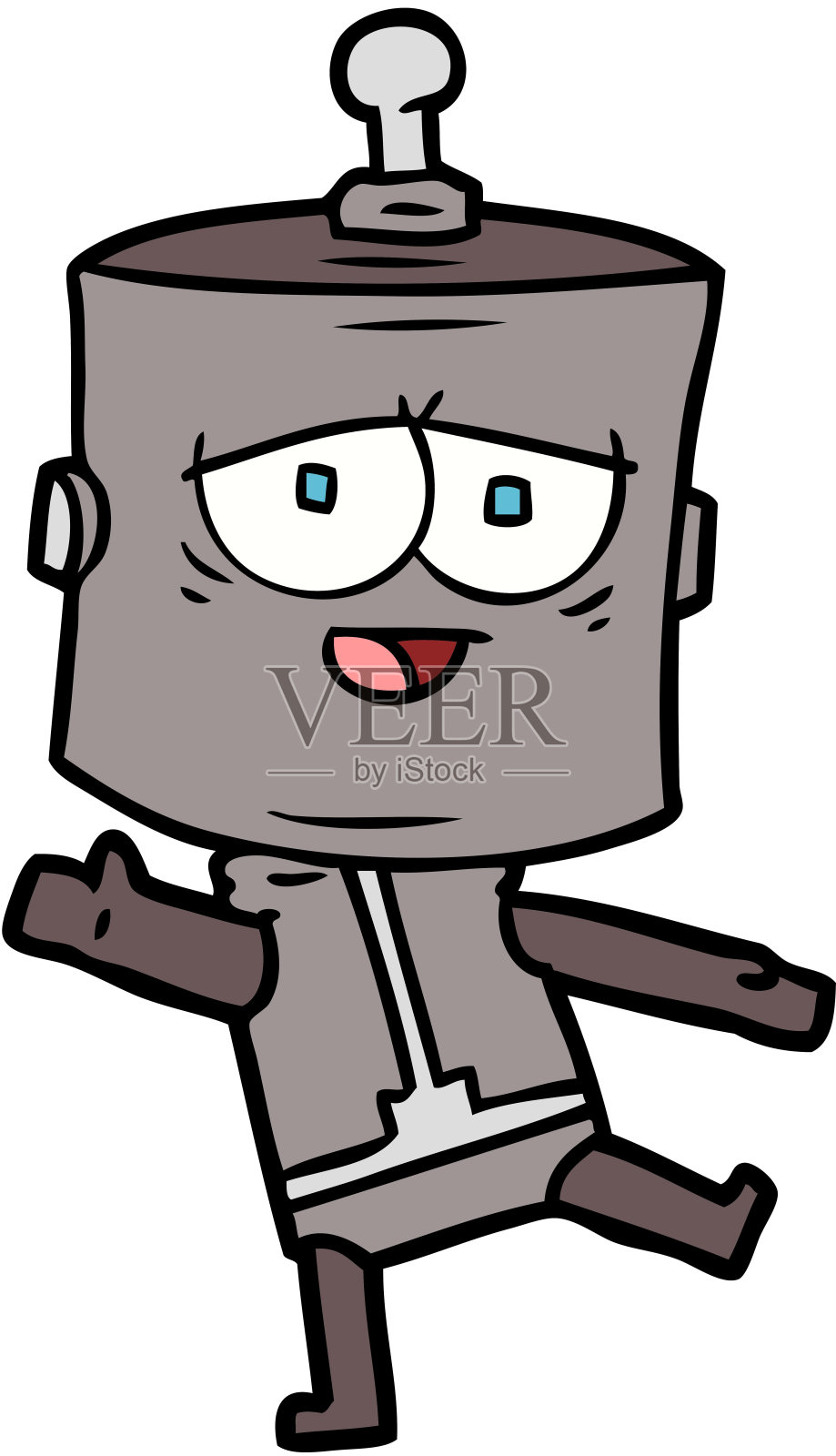 卡通机器人插画图片素材