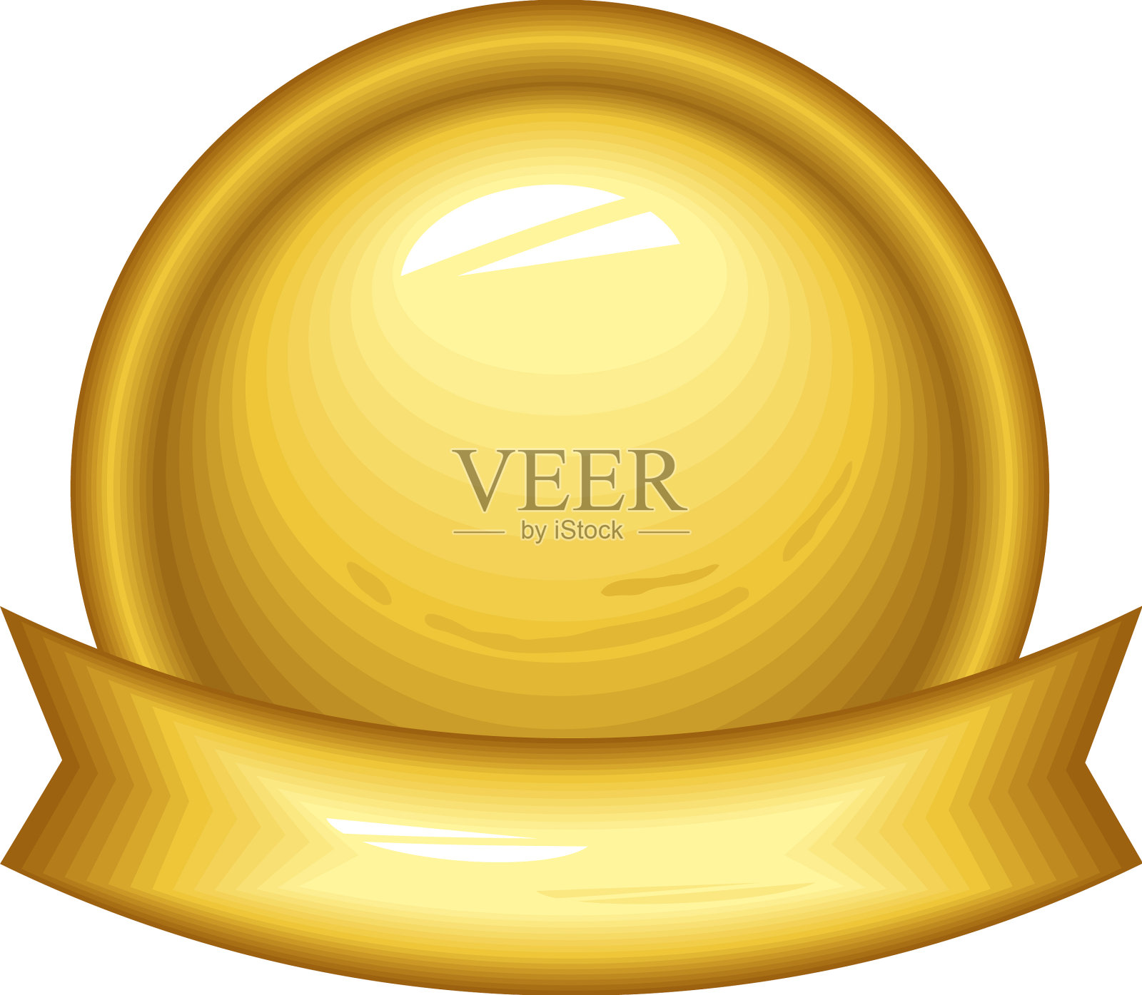 金徽章模板图标素材