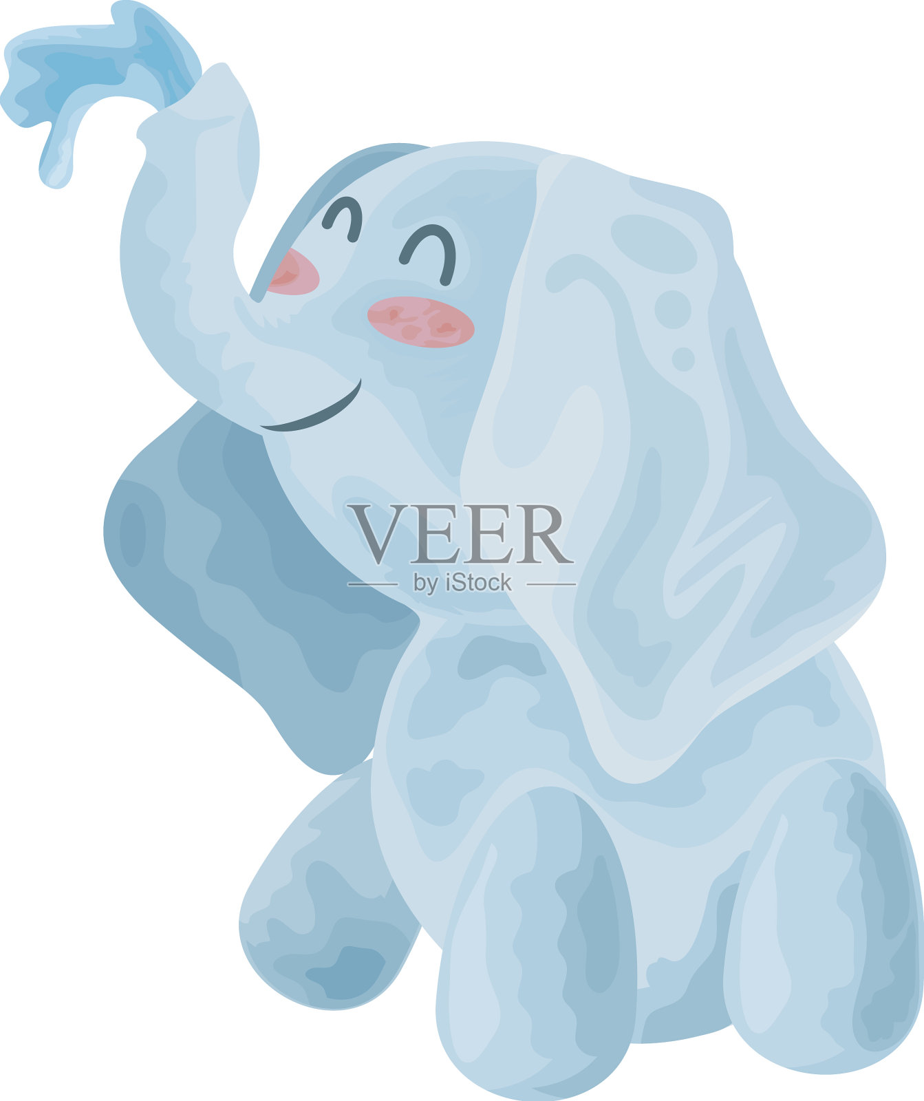 大象可爱的动物设计元素图片