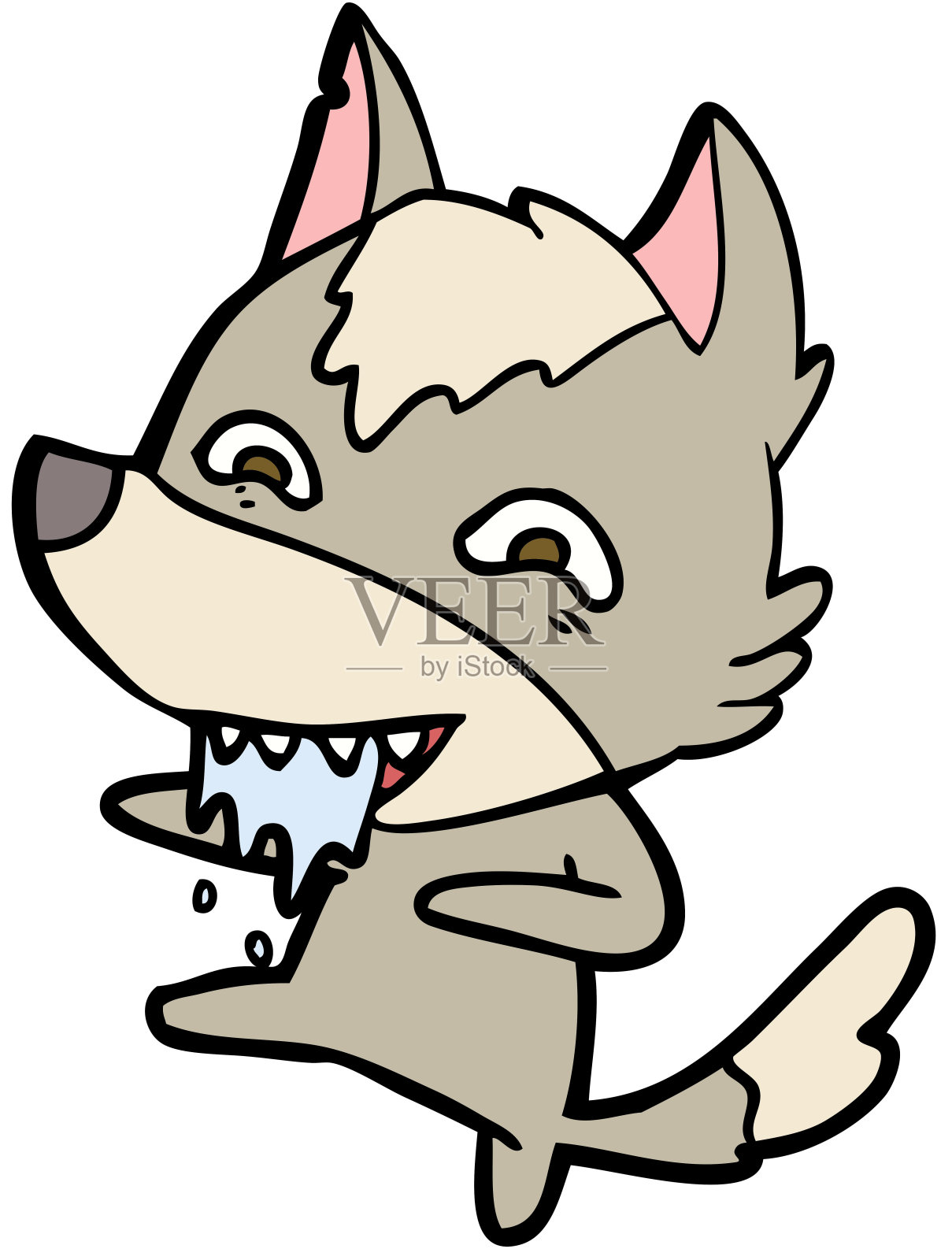 卡通饿狼设计元素图片