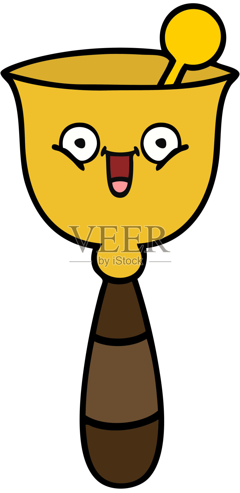 可爱的卡通学校钟插画图片素材