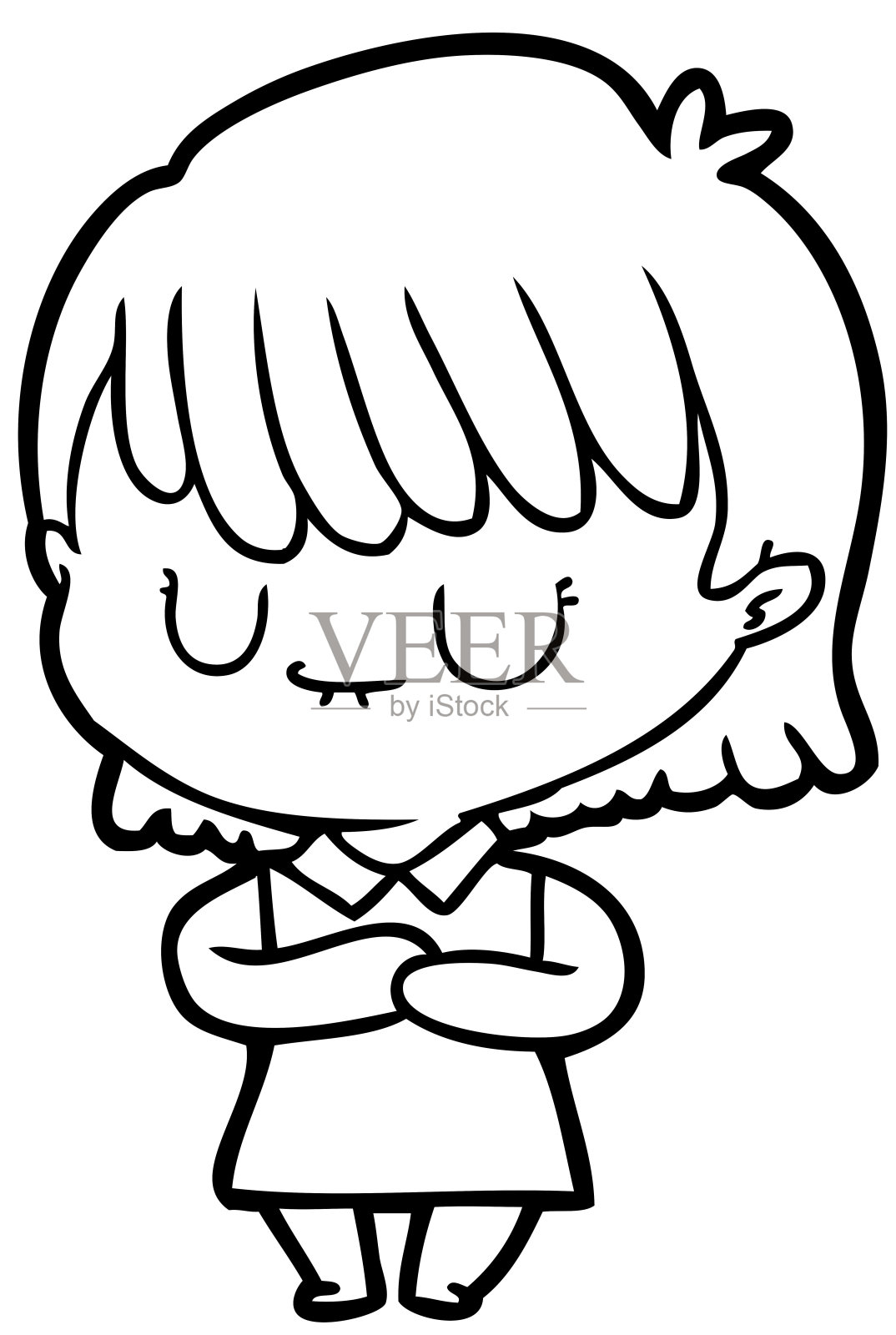 卡通的女人插画图片素材