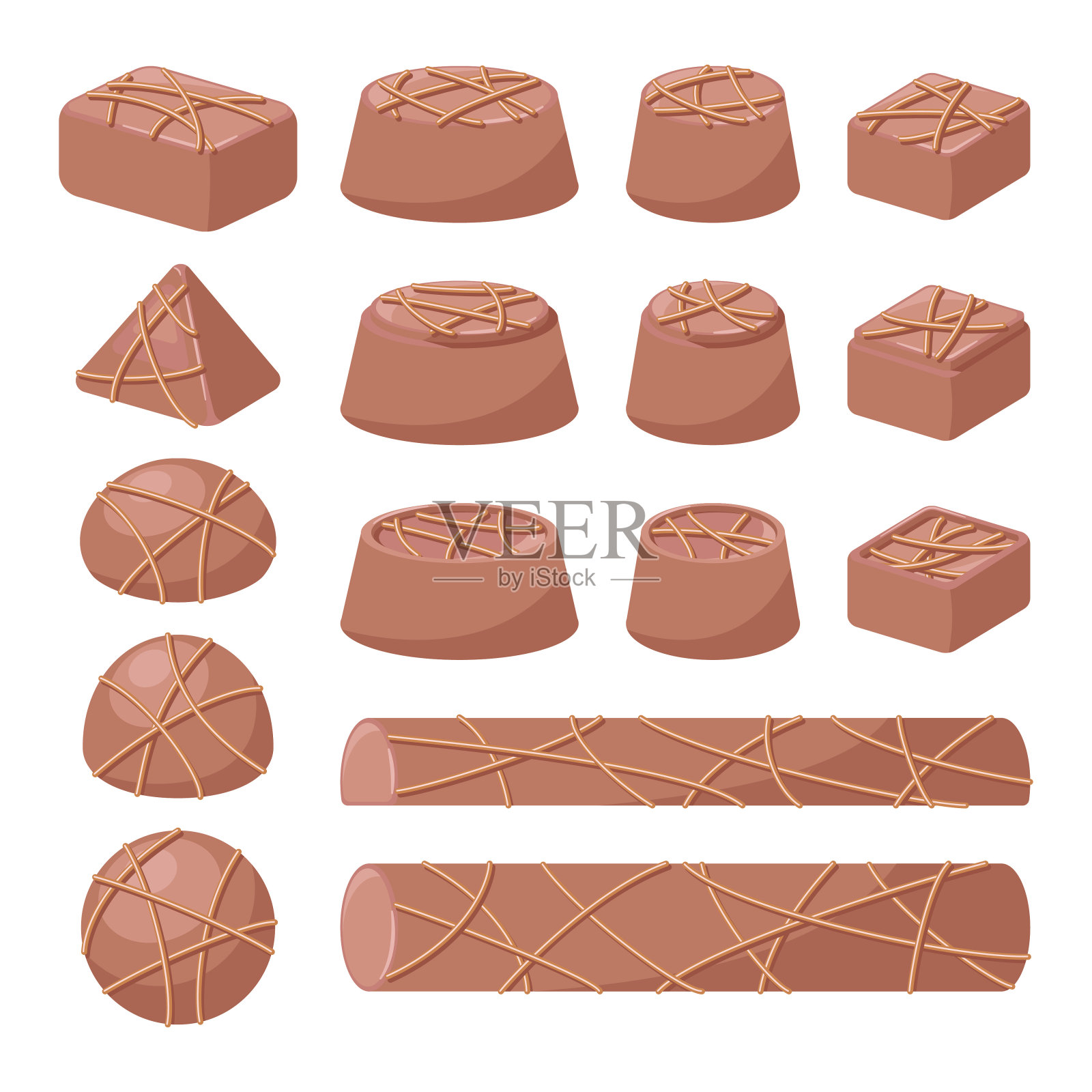 集矢量孤立的糖果插画图片素材