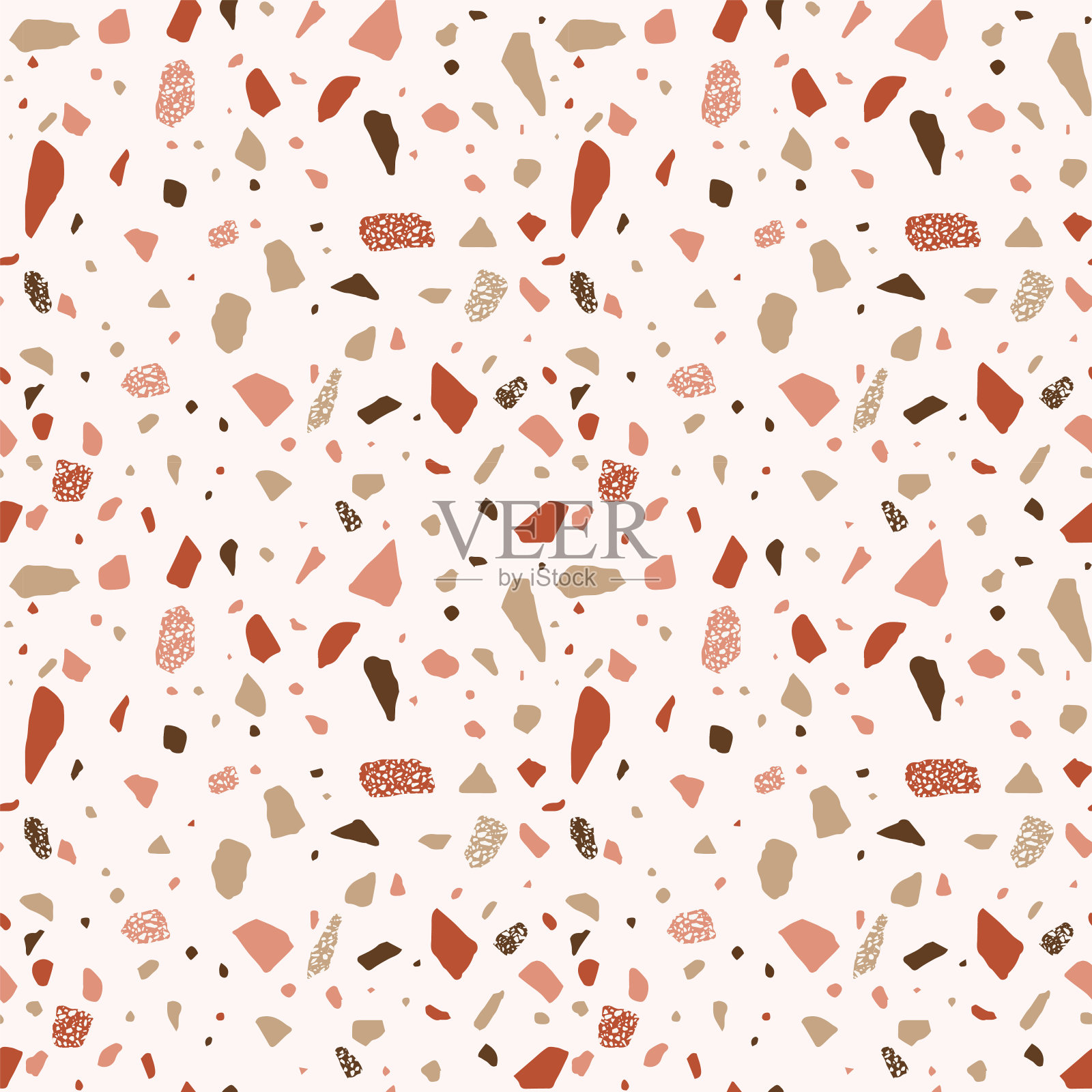 矢量水磨石无缝模式在柔和的颜色。插画图片素材