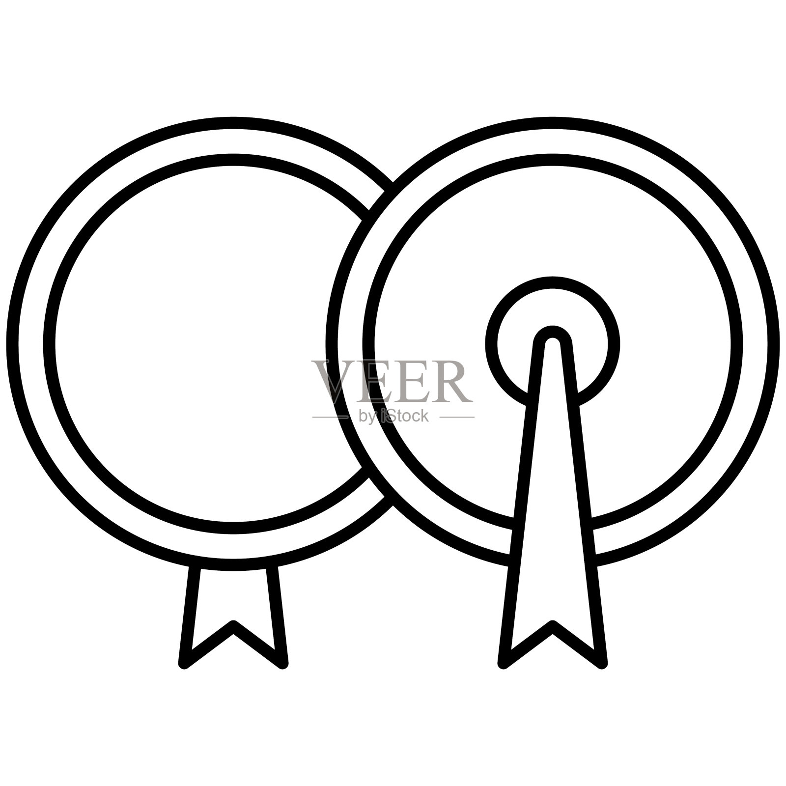 铙钹图标，舞狮相关向量插画图片素材