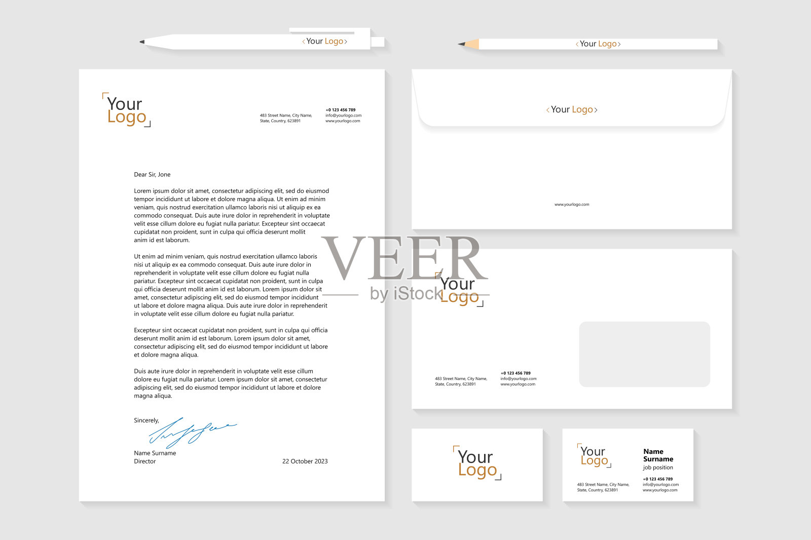 品牌形象模拟插画图片素材