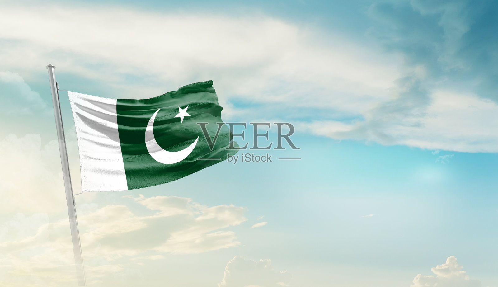 巴基斯坦国旗照片摄影图片