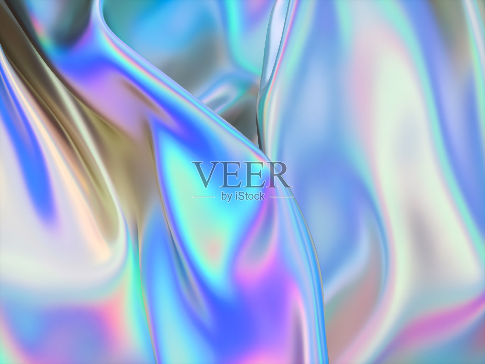 美丽时尚光滑优雅全息光面布。照片摄影图片