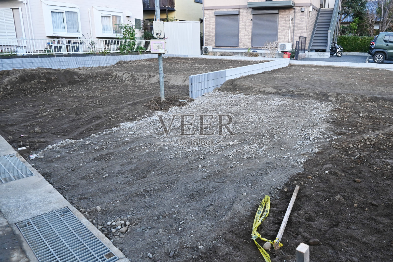 新房屋建设基础工作的观点。照片摄影图片