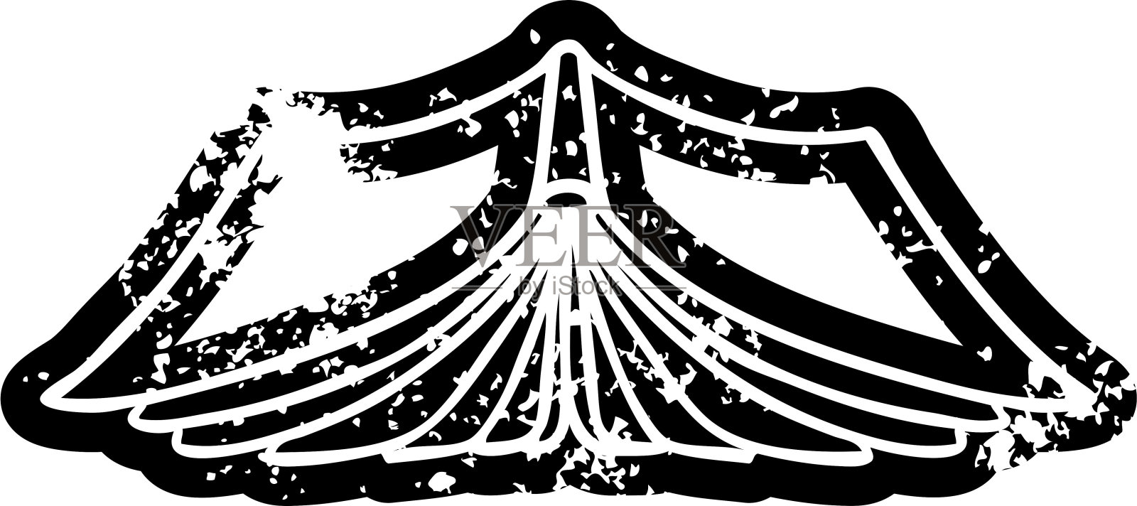 垃圾摇滚的苦恼图标，一本打开的书插画图片素材