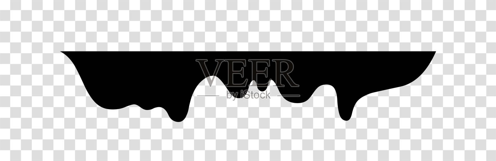 墨黑滴概念插画图片素材