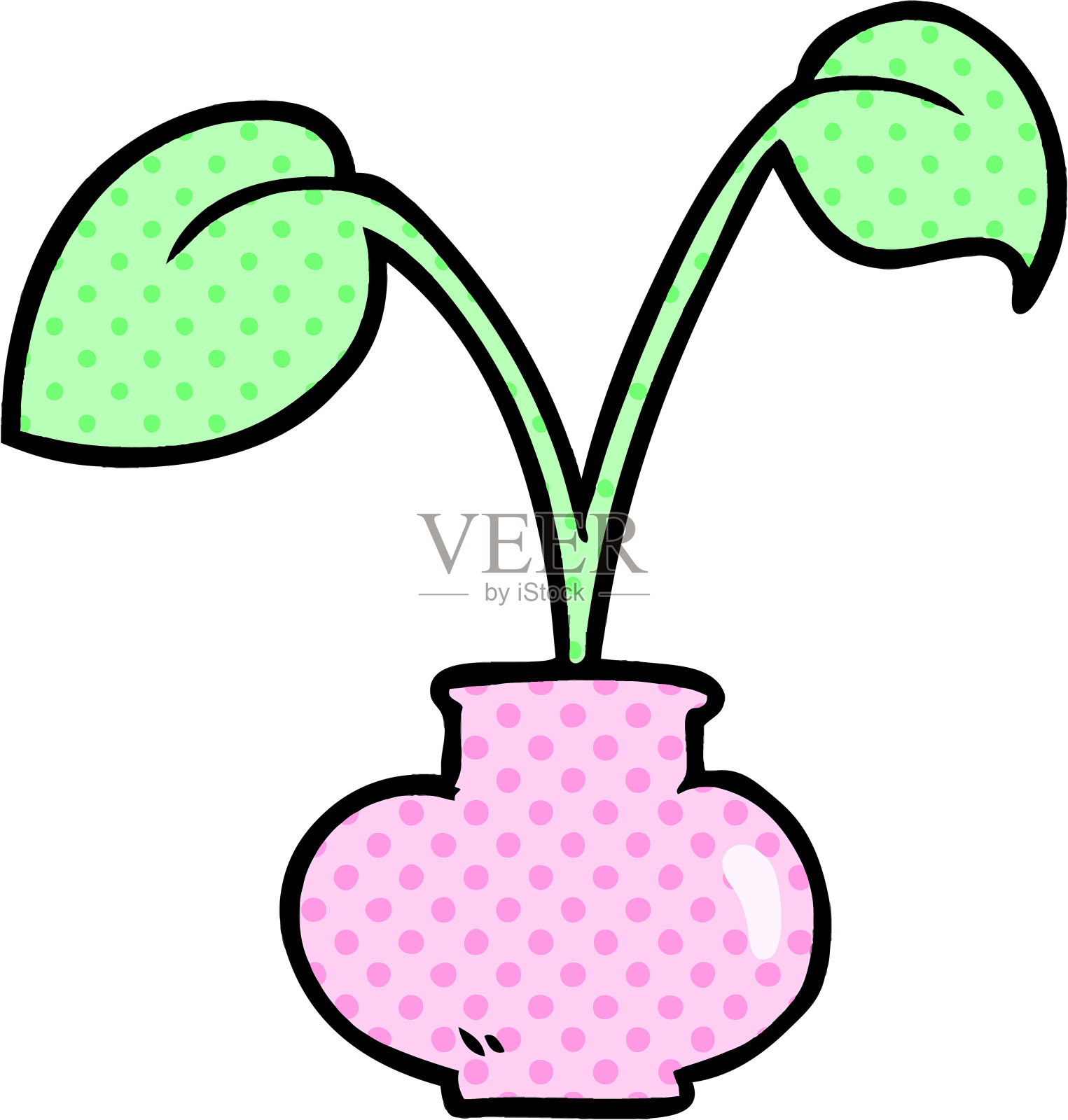 卡通盆栽插画图片素材