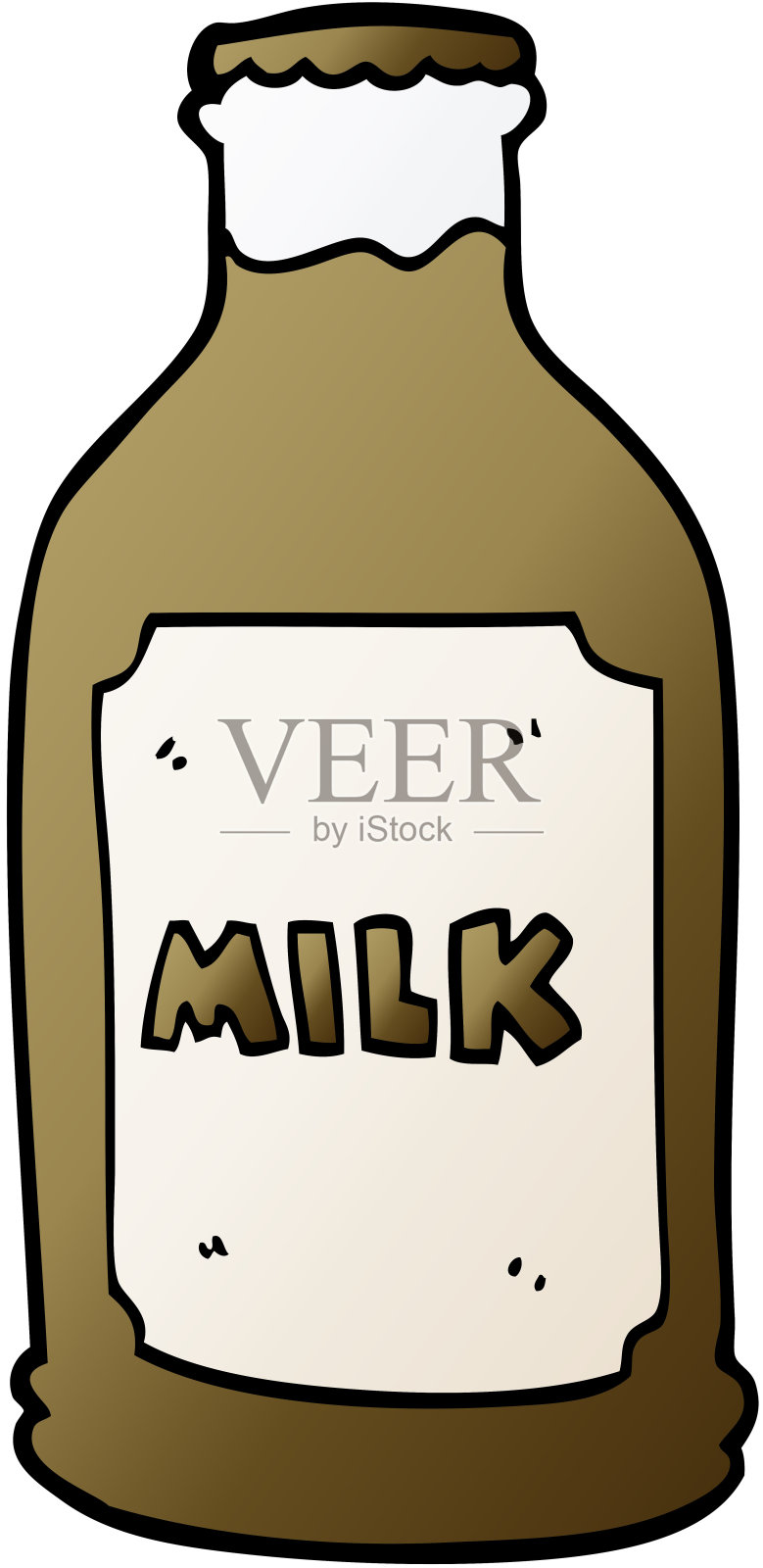 卡通涂鸦巧克力牛奶插画图片素材