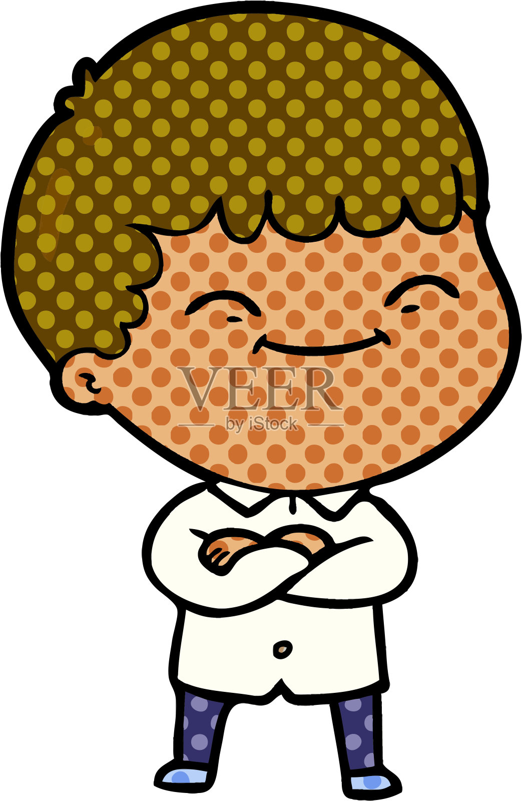 卡通快乐男孩插画图片素材