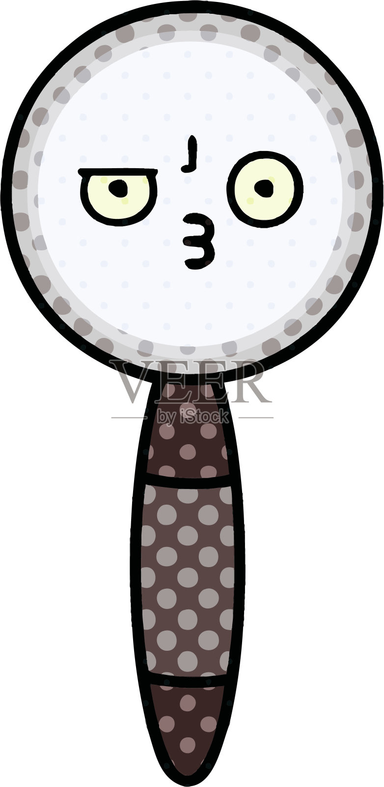 漫画书风格的漫画放大镜插画图片素材