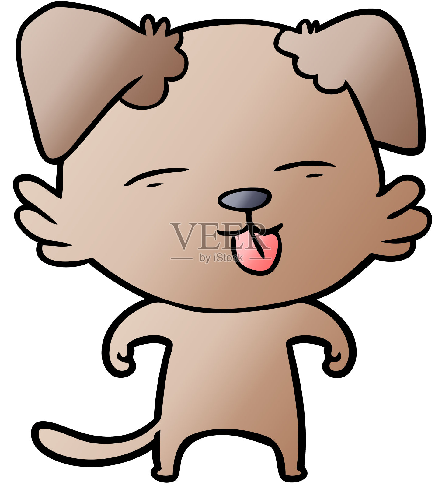 卡通狗伸出舌头设计元素图片