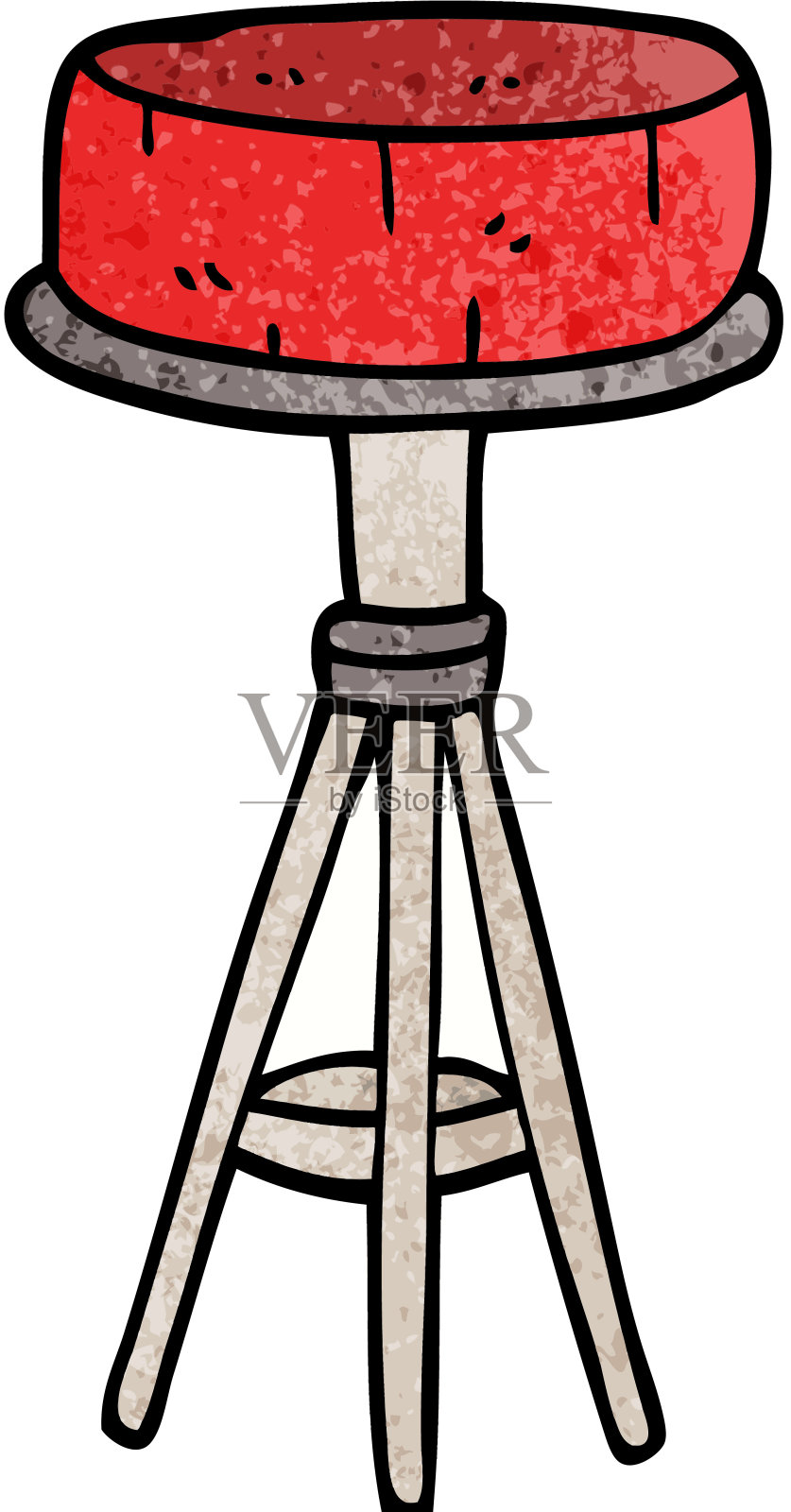 卡通涂鸦早餐凳插画图片素材