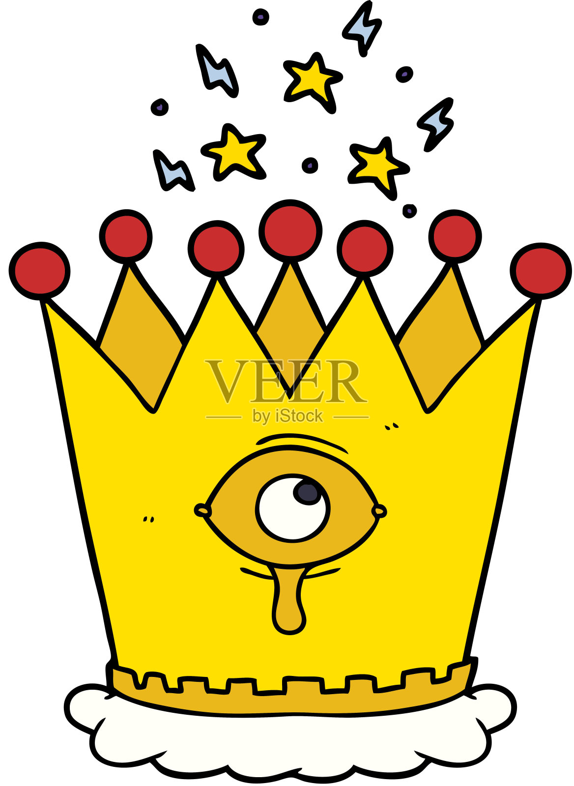 卡通魔法王冠插画图片素材