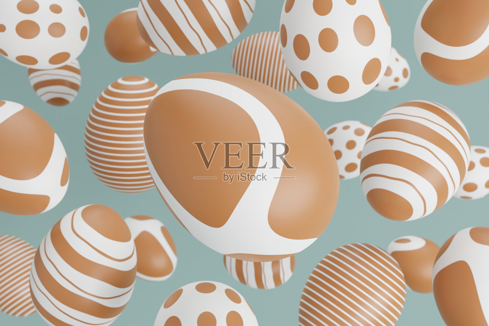 金蛋掉落复活节3d渲染插图照片摄影图片