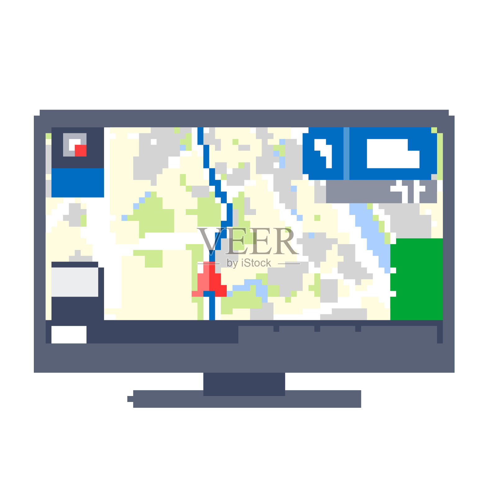 汽车导航插画图片素材