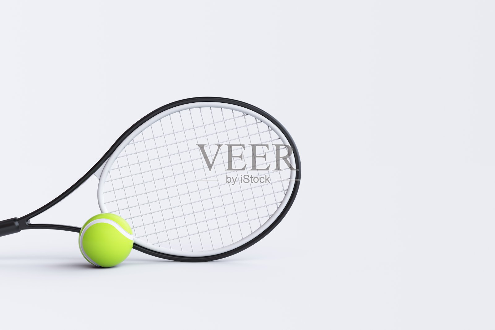 白色背景网球球拍照片摄影图片