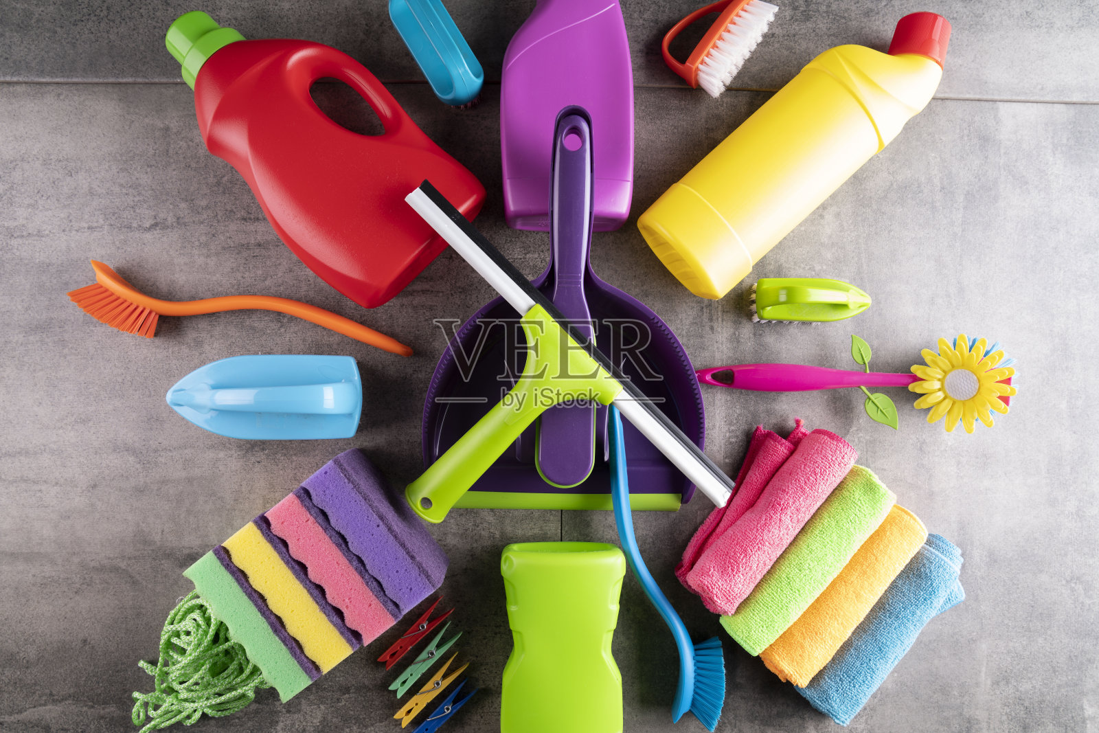 房屋清洁概念。照片摄影图片