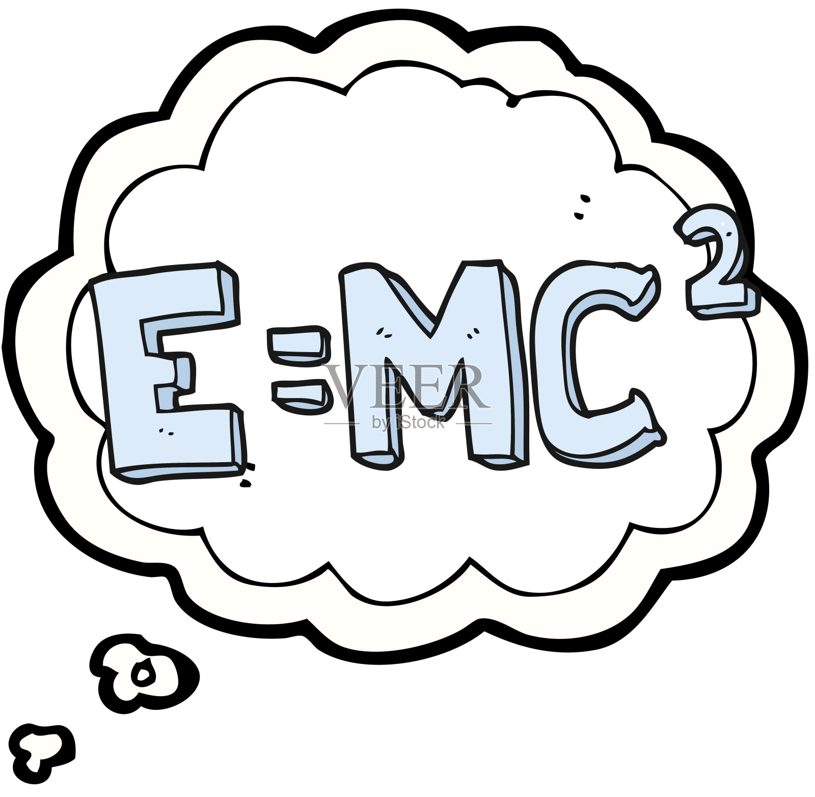 手绘思想泡泡卡通科学公式插画图片素材