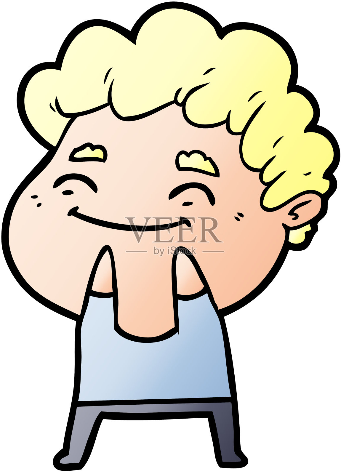 卡通友好男插画图片素材