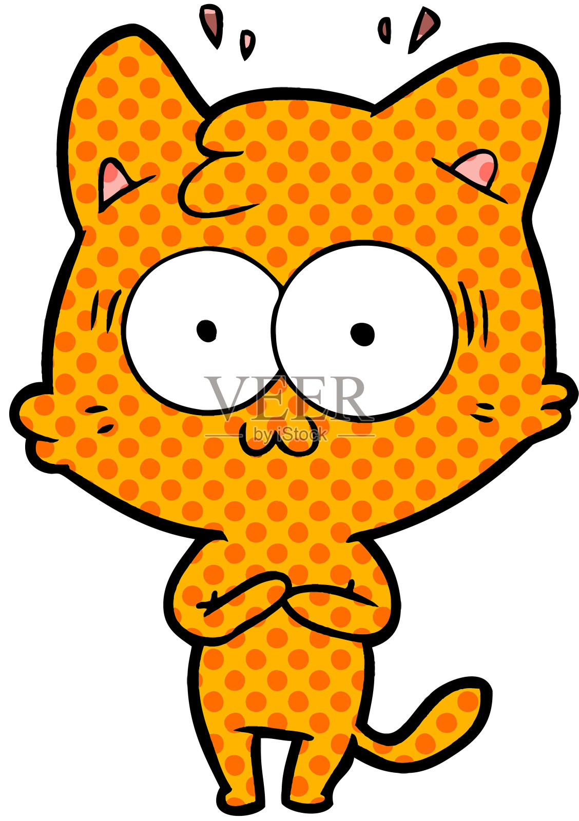 卡通惊奇猫设计元素图片